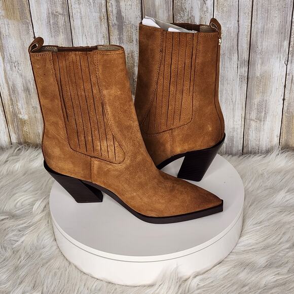 Sam Edelman Women's Mandey Western Chelsea Booties - Cowboy-Inspired Style - Picture 6 of 12